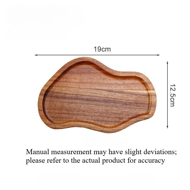 Heat Resistant Japanese Acacia Wood Tray, Creative Peanut Shaped Wooden Plate, Decorative Serving Platter for Home Use
