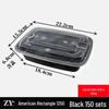 MOLUONA Disposable Rectangular Takeout Container