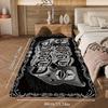 West Coast Clown Mask Area Rug, Gothic Black White Non-Slip Machine Washable Floor Mat for Game Room Office Home Decor