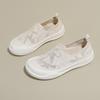 Women's Thick Bottom Fisherman Shoes Spring Summer New Style Breathable Lace Net Surface Slip-On Casual Trendy Sneakers