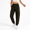 Women's Fashionable Solid Color Elastic Waist Pocket Versatile Casual Work Pants