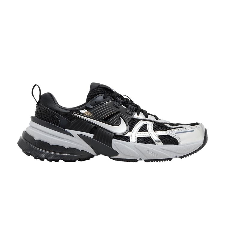 Nike V2K Run Черный Металлик Серебристый (Женский) 35.5