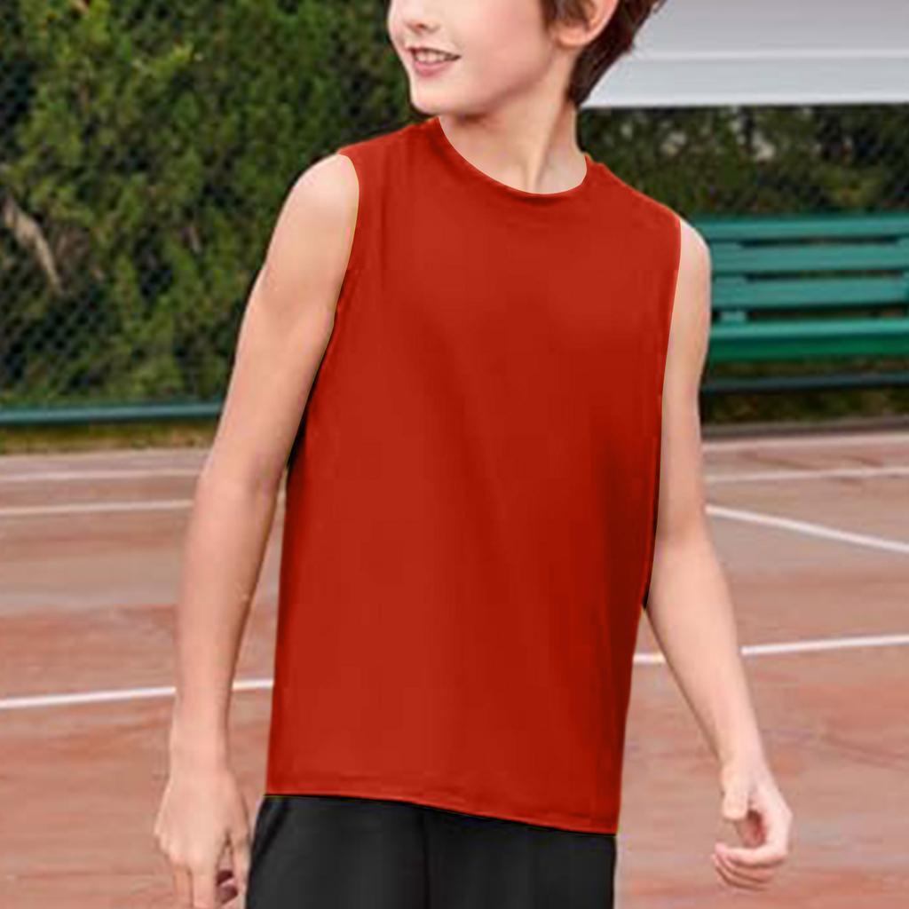 Boys' School Sleeveless Tee - Loose Round Neck Vest