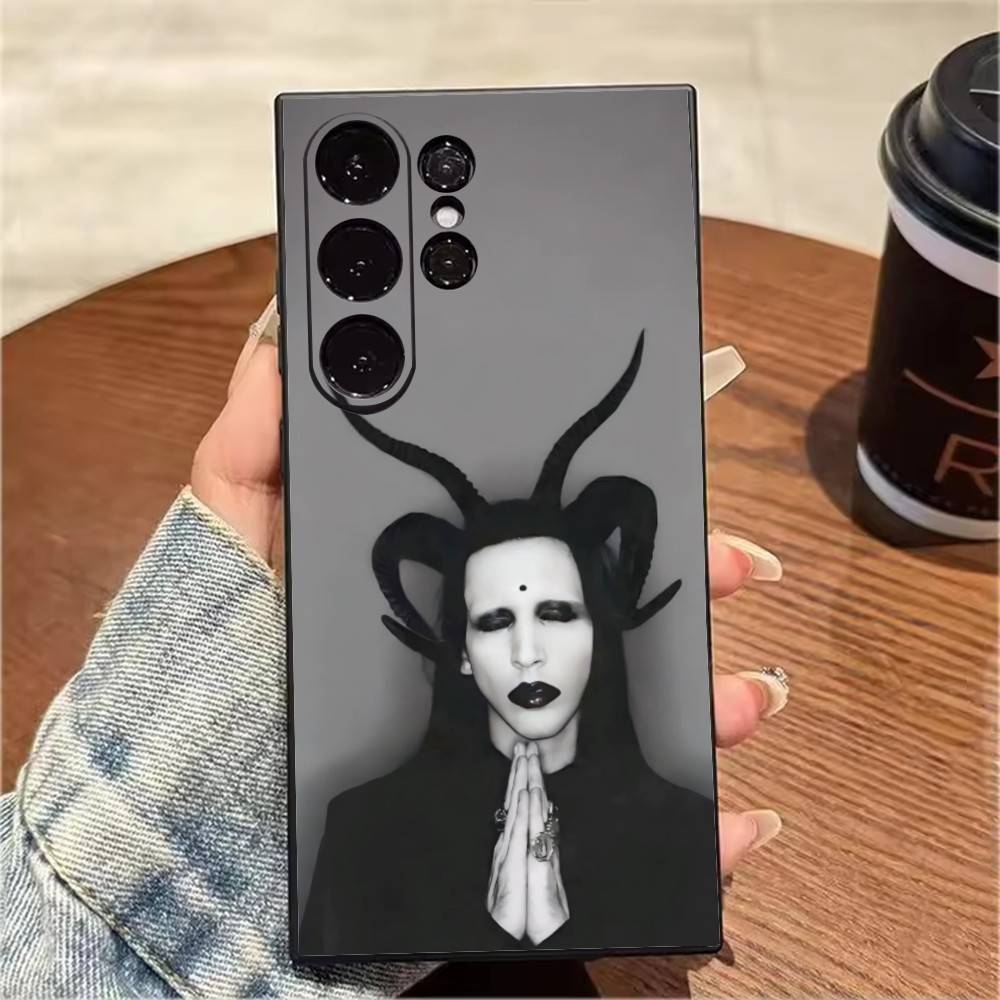 M-Marilyn Death Rock Mr-M-MansonS Phone Case For Samsung S25,S24,S21,S22,S23,S20,Ultra,S26,Plus,Fe,Note,5G Black Cover