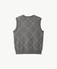 Stco Diems Washable Argyle Notched Neck Vest_Charcoal Gray (Classic Fit)_Dkvxa03Ccc