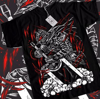 26 Berserk T-shirt Manga Strip Guts Berserker Armour Anime Black Shirt XS - 5XL Unisex T-Shirt