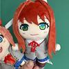 Anime Natsuki Plüschtier Doki Doki Literature Club Zubehör Weiche Stoffpuppe Schlüsselanhänger Cartoon Anhänger Für Fans Geburtstagsgeschenk