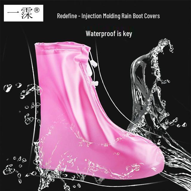 Rainproof Wear-Resistant Overshoes: One-Piece Molded, Waterproof, Portable, Ideal for Cycling
