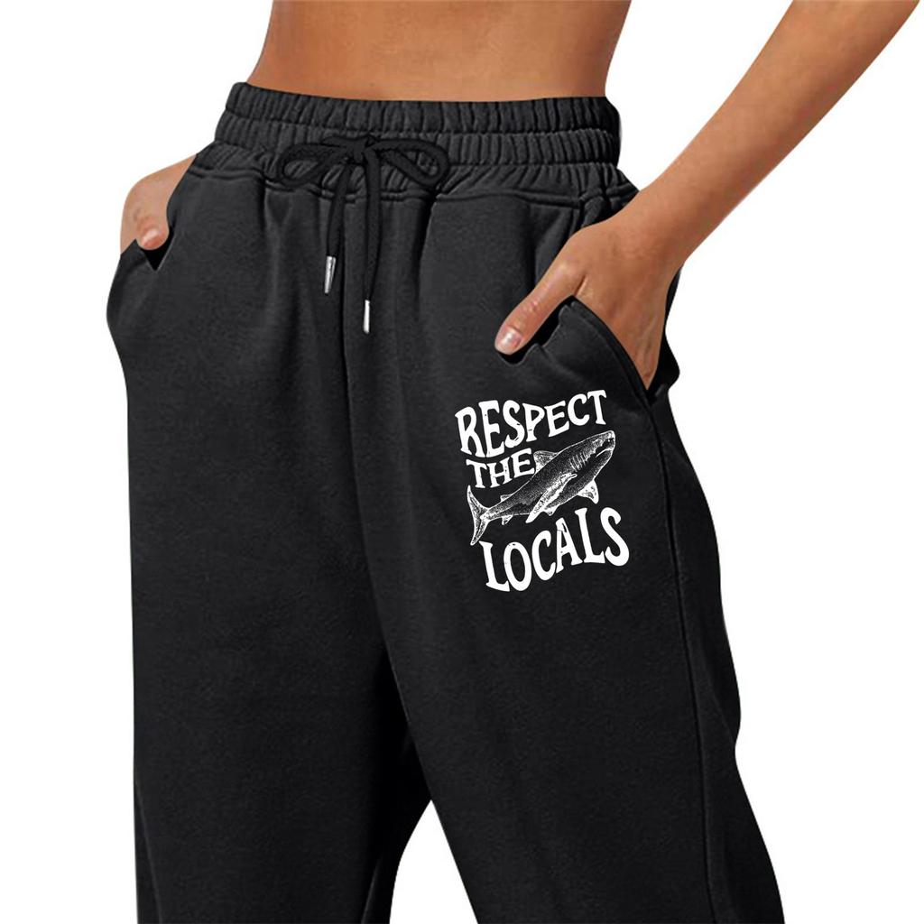 Pantaloni sportivi invernali da donna Pantaloni casual tinta unita Pantaloni sportivi in pile da donna Pantaloni dritti a gamba larga