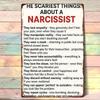 Narcissist Metal Wall Sign 8x12 Vintage Iron Plaque – Scary Truth 2D Flat Decor for Home Office