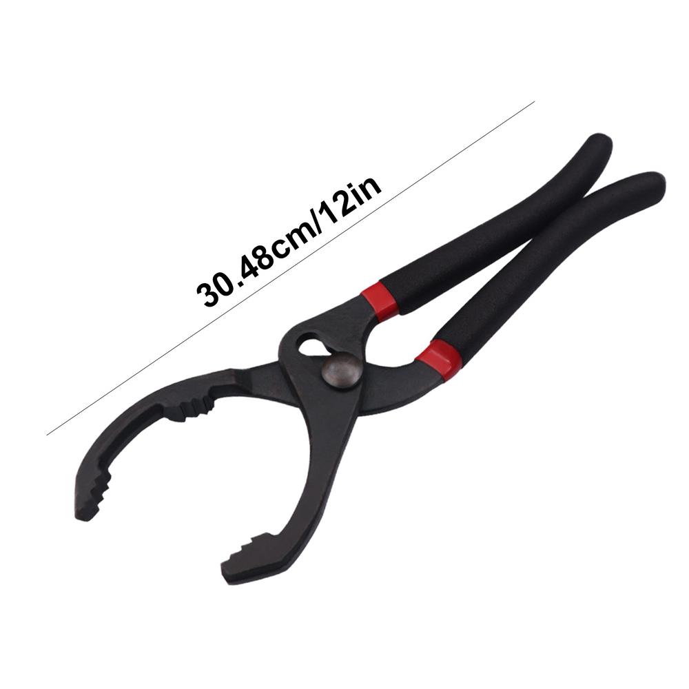 Oil Filter Wrench 10in/12in Adjustable Adjustable Oil Filter Wrench Alloy Steel Portable Non-slip Oil Filter Remover For