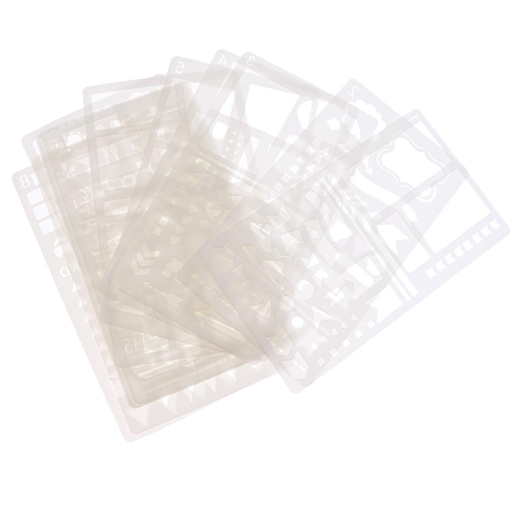 Planner Stencils Template Set Plastic Drawing Stencil Letters Journal Stencils for DIY Crafts and Scrapbooking Decoration