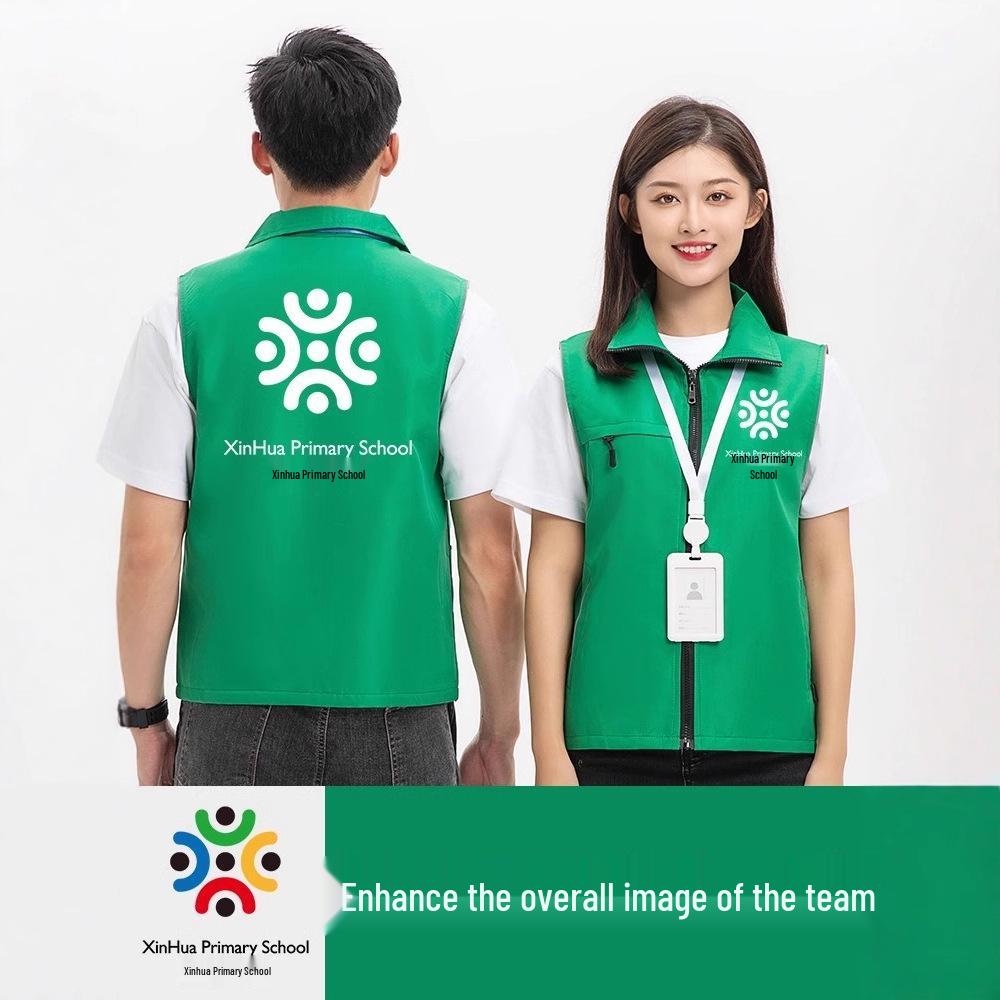 Custom Charity Event T-shirt Vest with Logo Printing for Volunteers