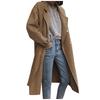Fashion Women Solid Trench Coat Windbreaker Jacket Coat Double Breasted Overcoat