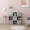 VidaXL Bookcase, Storage Unit with Compartment, Book Cabinet Living Room Interior, Concrete Grey 802934