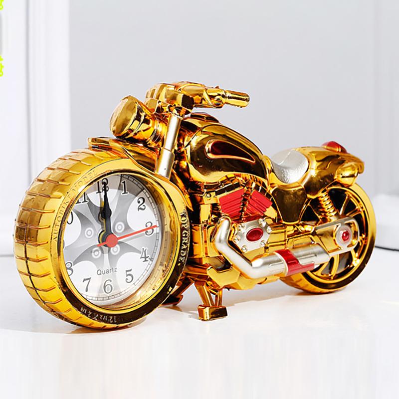 Vintage Alarm Clock Motorcycle Model Tabletop Clock Desktop Alarm Clock Bedside Clock Home Decor For Office Bedroom Nightstand