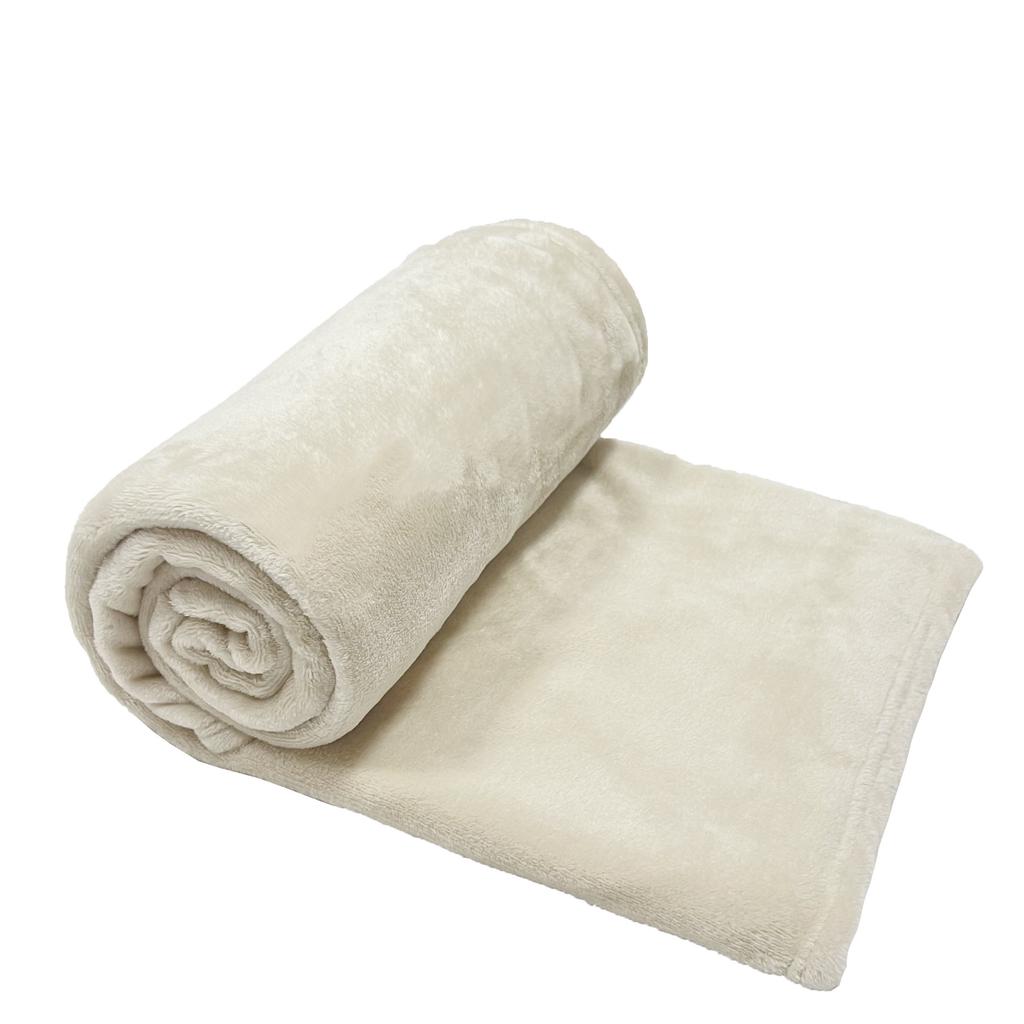 Custom Solid Polyester Winter Flannel Blanket Plush Soft Throw