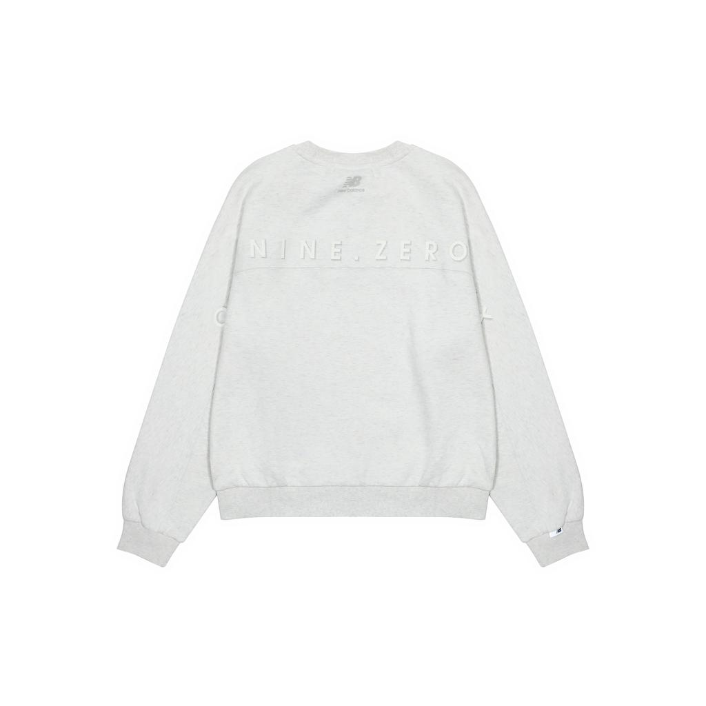 (WMNS) New Balance Logo Sweatshirt Asia Sizing 'White Grey' Women's 5CC39752-OA