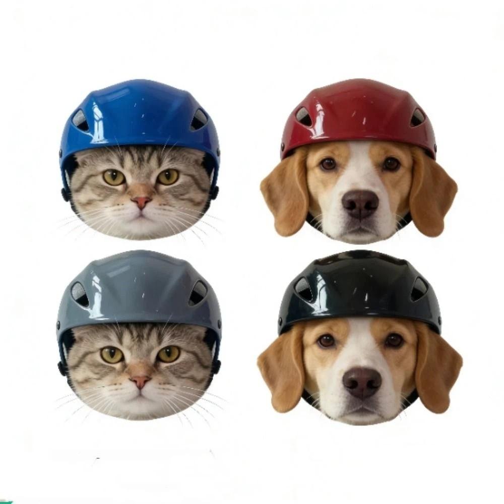 Adjustable Dog Helmet Comfortable Fit Cat Locomotive Helmet Fashion Dog Riding Helmet Traveling