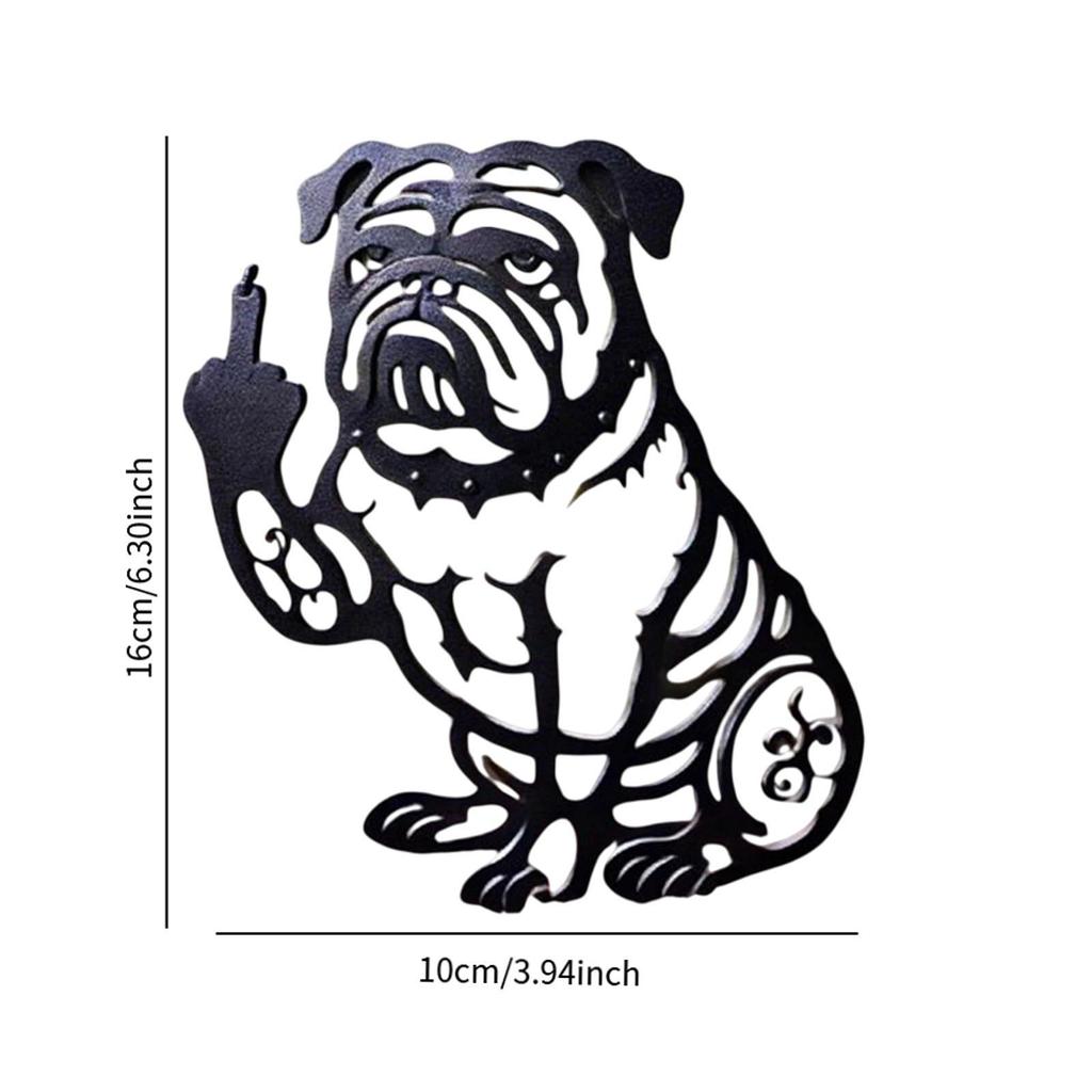 Metal Dog Garden Decor Multifunction Funny Easy Install Statue Black Puppy Garden Stake for Outside Party Walkway Lawn Backyard