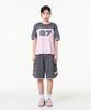 MOZMOZ [Set] Pastel Air Mesh Short Sleeve Training Set Pink