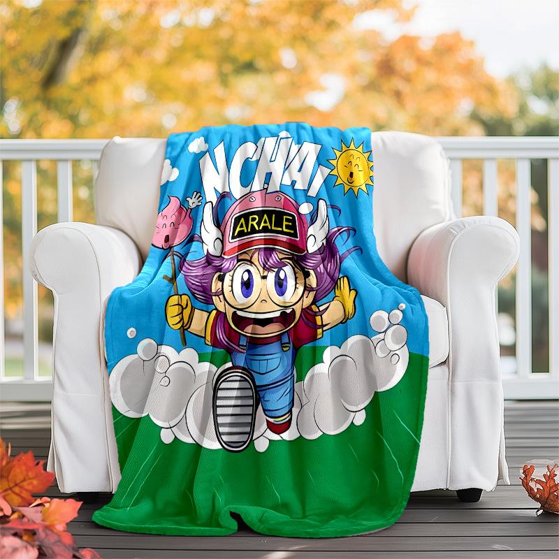 Arale Norimaki1 printed throw blanket—lightweight,soft,warm;versatile blanket for all seasons—perfect as &air-conditioning throw,nap blanket