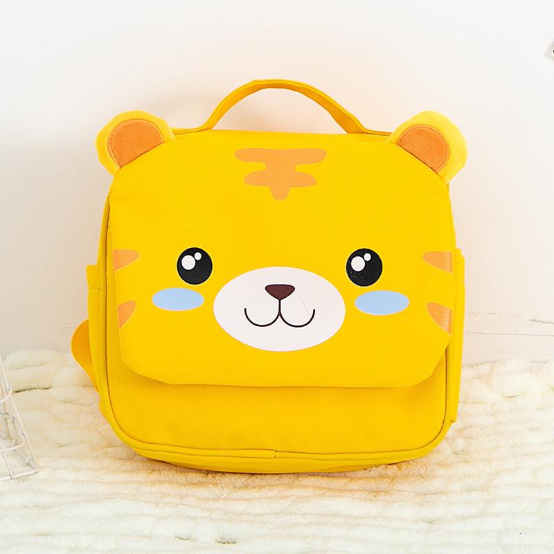 Stylish Children s Backpack With Cute Cartoon Print Lightweight And Large Capacity Tiger Yellow