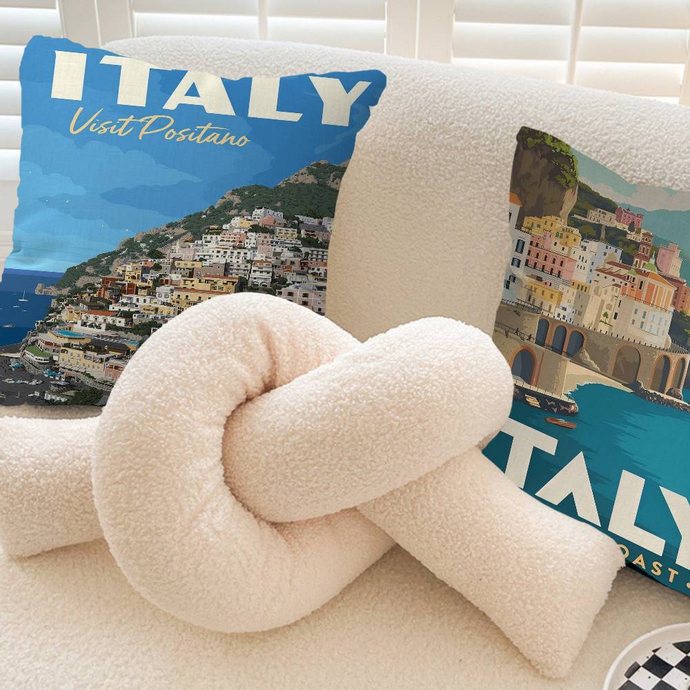 World Cities Travel Cushion Cover Pillowcase Upholstery Sofa Throw Pillow Home Decor Pillowcas