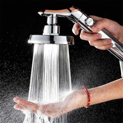Pannello grande soffione doccia cromato soffione doccia portatile ad alta pressione con pulsante di arresto soffione doccia rotante accessori per il bagno HMM