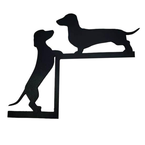 Pet Silhouette Door Top Decoration Contour Design Wall Plaque Easy Installation Animal-themed Door Accessory