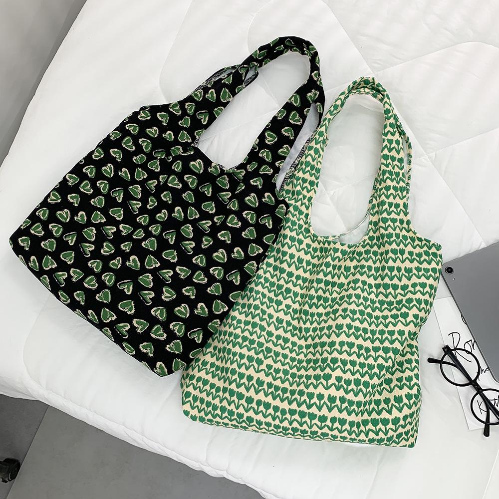 

Zhang Ruonan Style Bai Baihe Japanese Canvas Corduroy Shoulder Bag
