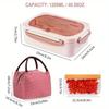 Bento Lunch Box Set with Carry Bag: Microwave-Safe Compartments, Rectangular Design for Adults, School & Office Essentials.