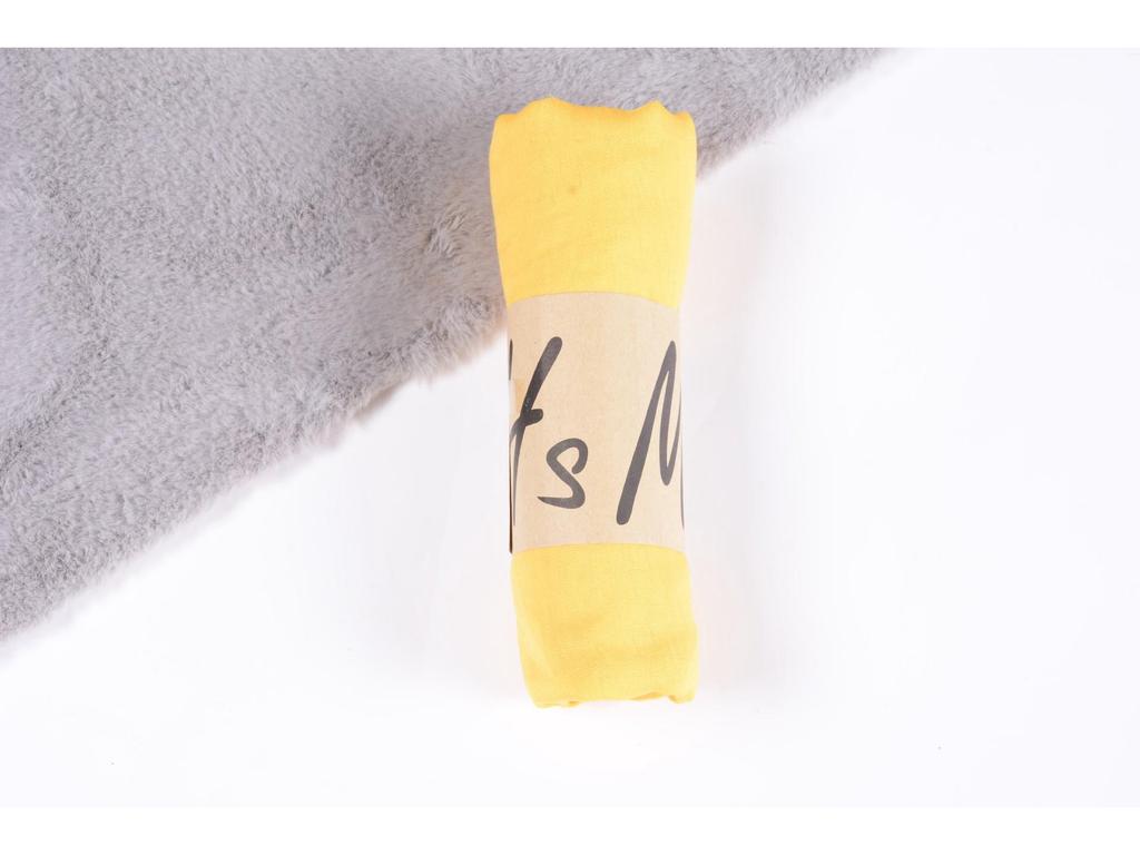 Eșarfă de bumbac și in de primăvară și vară pentru femei - Șal etnic plisat din tifon de culoare uni și batic de mătase.