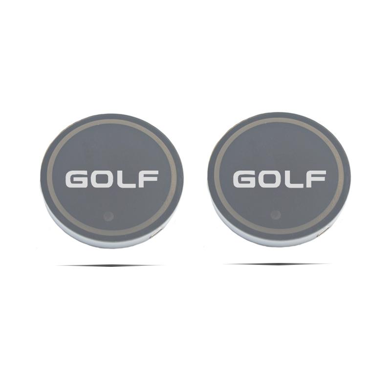 For VOLKSWAGEN VW Color Luminous Car Water Cup Coaster Holder Car Led Atmosphere Light For Volkswagen Golf Polo Passat b6 Tiguan