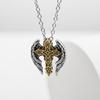 Simple Archangel Cross Necklace Ornaments Nordic Festival Atmosphere Print Accessories
