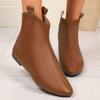 Suede for Women Booties Ladies Retro Pointed Toe Soft Leather Flat Short Casual De Mujer 35 42 for Adult Women