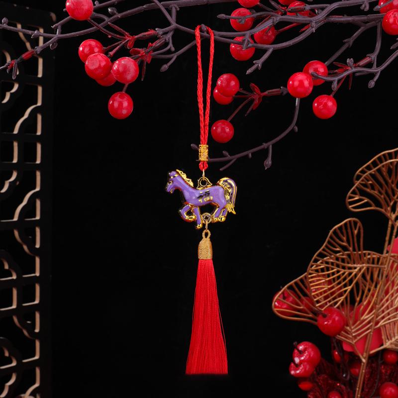 1/6 st 2026 Hästens år Vägghängande prydnad Hänge Lyckobringande Nyår Oljedropps Hästhänge Dekor Hemhängande Tillbehör