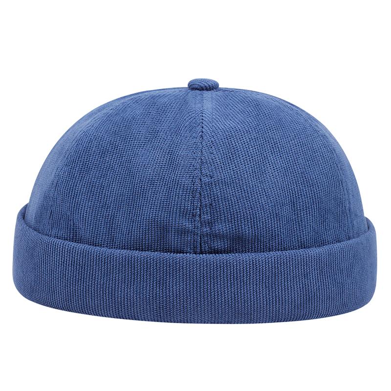 Spring And Summer New Casual Landlord Hat Street Melon Skin Tide Hats Without Brim Retro Hip Hop Cap Men And Women Universal Cap