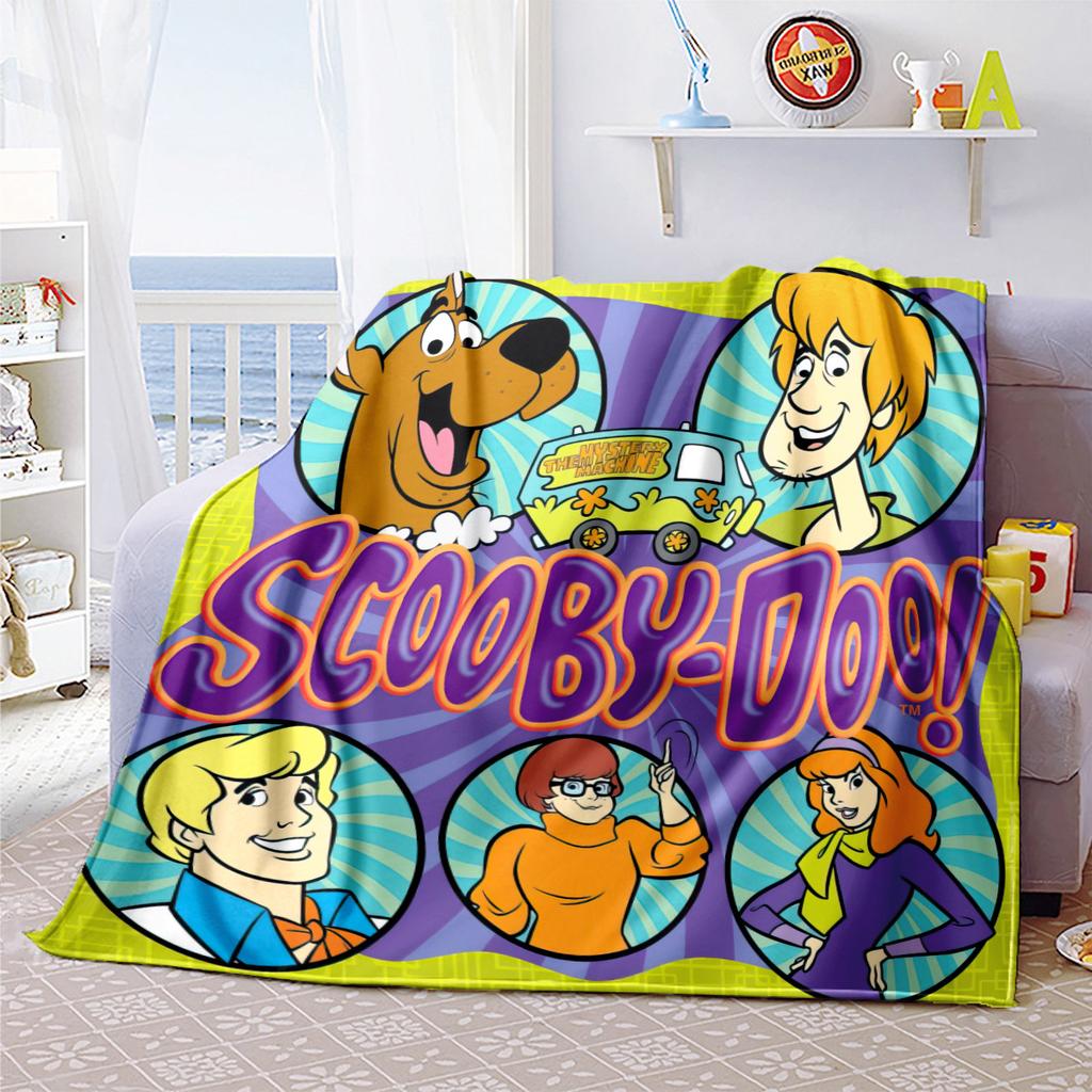 Halloween fantasy comedy adventure cartoon movie Scooby-Doo blanket soft home furnishing nap decoration four seasons warm Sherpa blanket U14