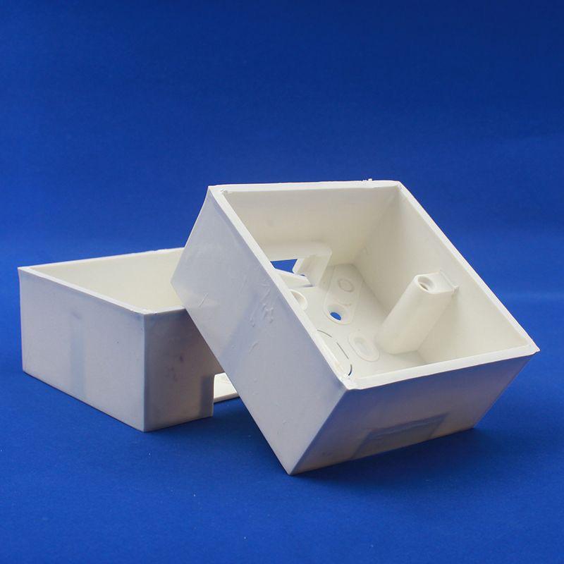 Cutie de joncțiune dublă PVC86 ignifugă pentru montaj aparent pentru întrerupătoare și prize de perete