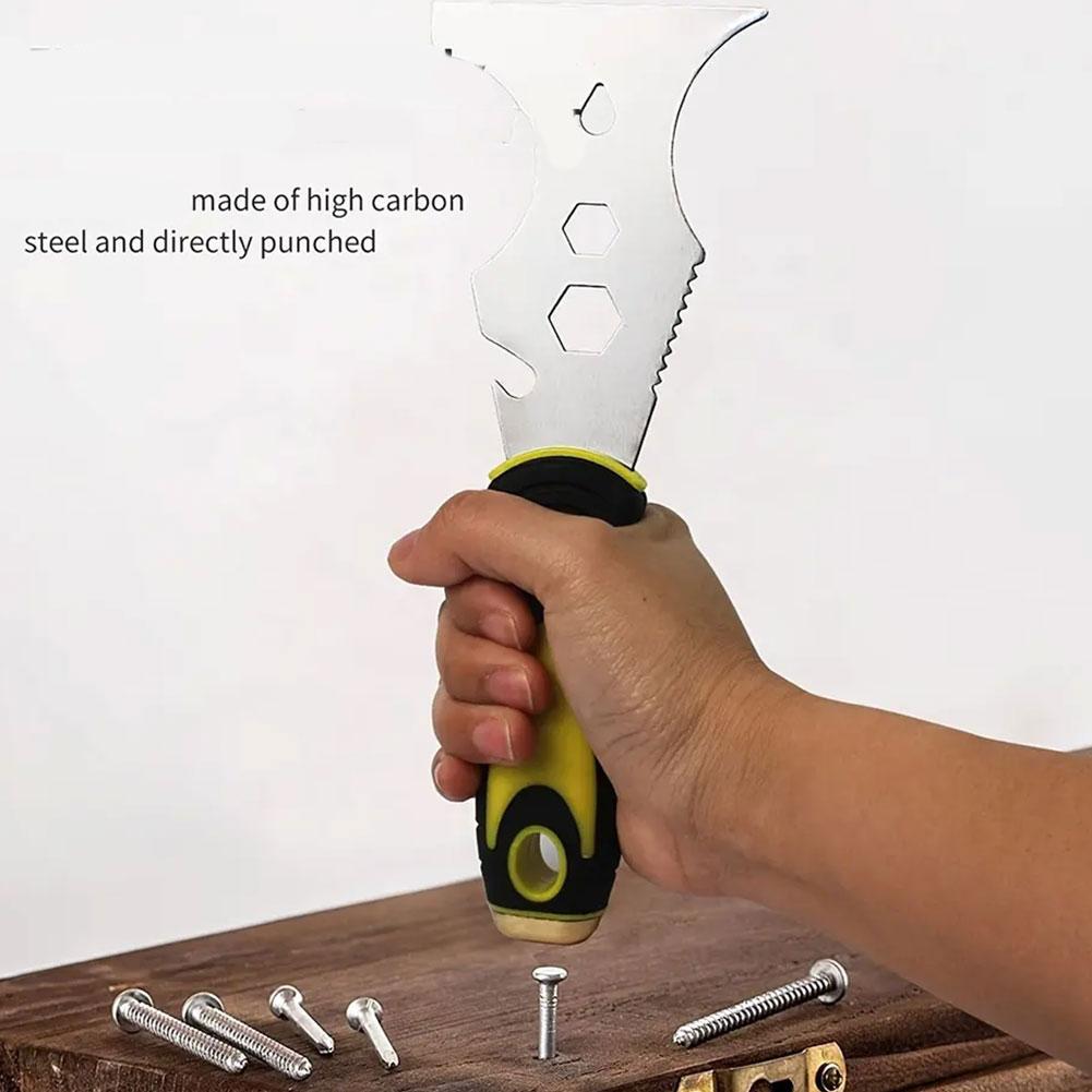 1Pcs 15 In 1 Multi Use Putty Knife Stainless Steel Paint Scraper Removal Construction Tool For Wallpaper Can Opener Home DIY