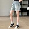 Children Casual Denim Shorts Bow Girls Elegant Above Knee Pants Mini Jeans Kids Teenager Brief Summer Shorts