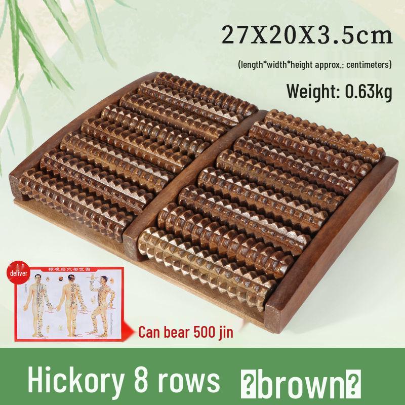 Solid Wood Foot Massager with Pedals and Roller Therapy