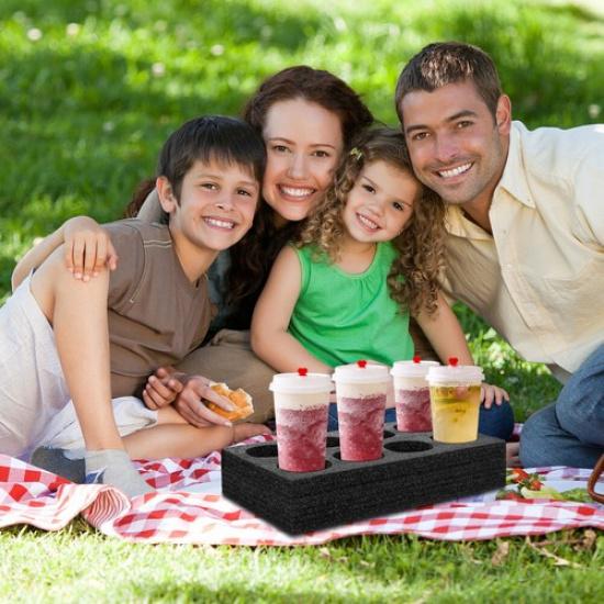 Car Cup Holder Tray Disposable Fixing Tray Drinks Packing Carrier Beverage Take