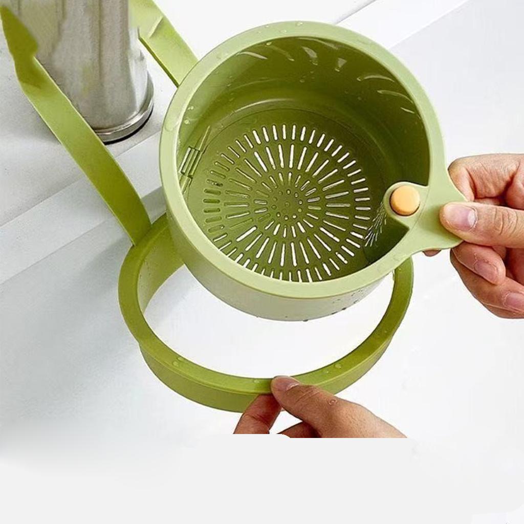 1PC Kitchen Residue Drain Basket Sink Filter Screen With Detachable Handle Vegetable Sink Dry Wet Separation Drainage Filter