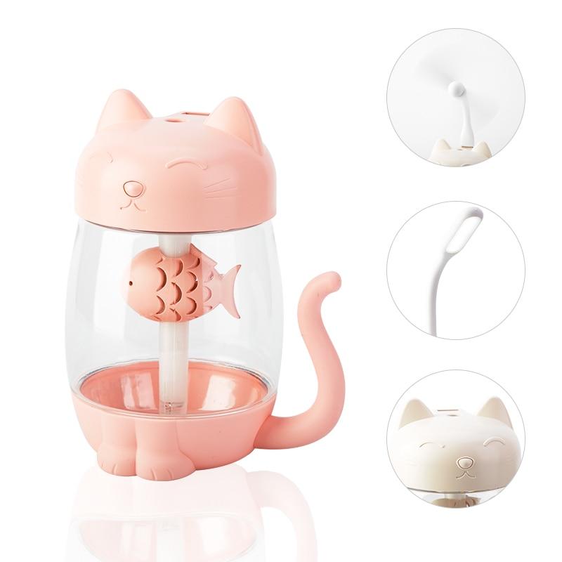 350ml Ultrasonic Ultrasonic Air Humidifier with Mini Fan Essential Aroma Essential Humidifier Cool Mist Ultrasonic Car Diffuser | Humidifiers