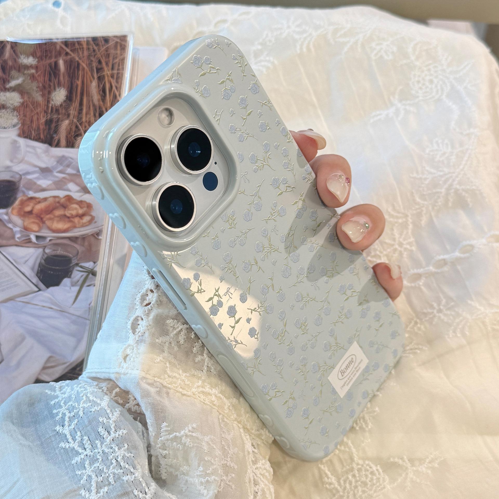 

For Apple 16 Phone Case for IPhone 17 Retro Rose 12 Temperament 15promax All Inclusive 13 Silicone Soft 12/12pro