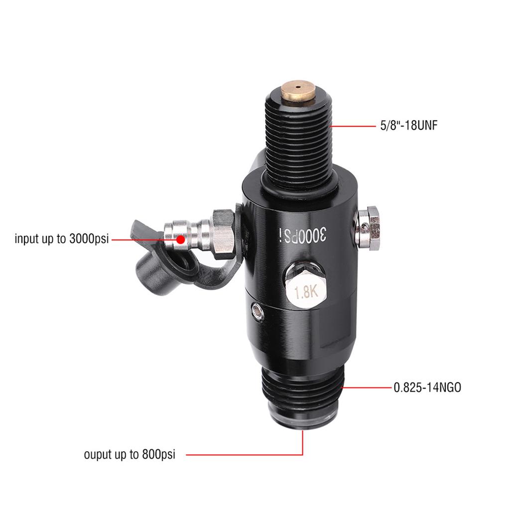 Paintball /8\\\\\\\"18UNF Thread Input 3000psi Output Pressure 800psi   Regulator