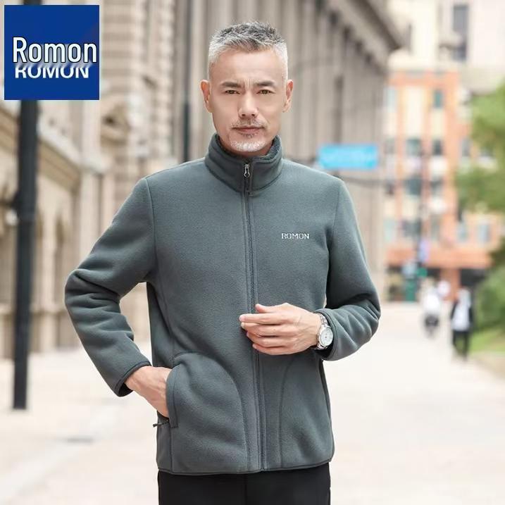 

Тепла флісова куртка Romon для татусів середнього та старшого віку 5XL (90-100kg)