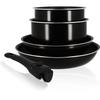 Cookware Set - Induction - - 6020437 - Non-stick Aluminum - 5 Pieces - Removable Handle - Black